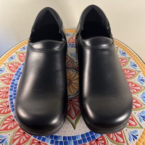 Mozo Forza Shoes for Crews Mens Sz 8.5 Black Leather Non-Slip Restaurant Shoes